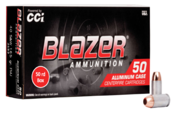 CCI Blazer |  40 S&W  | 165gr | FMJ |  Aluminum Case  |  1000 rds  |  No Tax Outside NC  |  INSURED FREE SHIPPING!