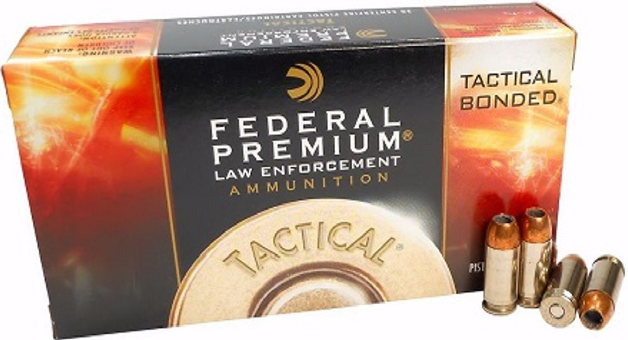 Federal, LE Tactical Bonded, Nickel-Plated Brass, 40 S&W, (LE40T1), 180gr, Bonded HP, 1000rds, No CC fees, No Tax Outside NC