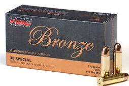 PMC  |  Bronze  |  38 Special  |  132gr  |   FMJ  | (PMC38G)  |  50rd boxes  |   1000rds    |  No Tax Outside NC ($25.80 Savings @ 6% avg)  |  Free Shipping!