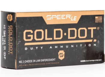 Speer LE Gold Dot Duty Ammo| 40 S&W  |  165gr  |  GDHP |  (53970 | 1000rds  |  No CC Fees | No Tax Outside NC | FREE SHIPPING!