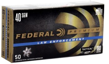 Federal  LE  |  Tactical HST Personal Defense  |  .40 S&W  |  180gr   |  JHP-HST  |  (P40HST1)  |  1000rds |   No CC Fees  |  No Tax Outside NC  |  FREE SHIPPING!
