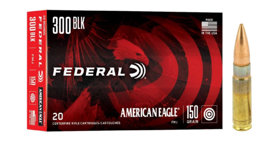 Federal  | American Eagle  |  300 AAC Blackout  |  150gr  |  FMJ-BT  |  (AE300BLK1)  |   500rds  |  No Sales Tax Outside NC  |   FREE SHIPPING!