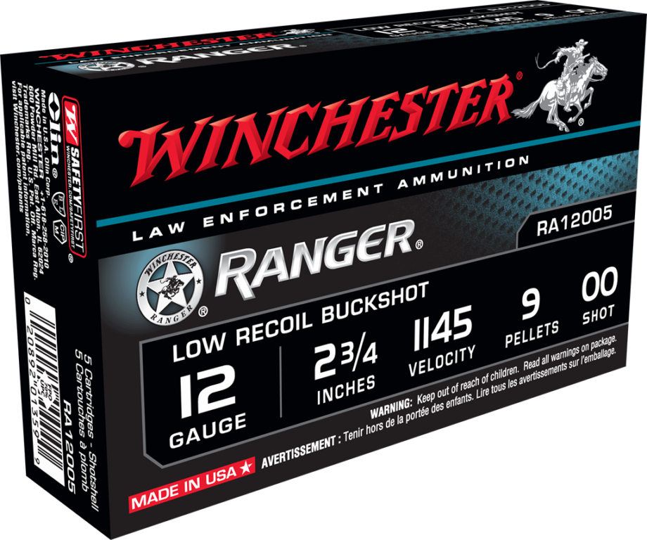 Winchester Ranger LE  |  12ga  |  00 Buck |  Low Recoil |  9 Pellet  |  2.75"  | (RA12005)   |  250rds  |  No Tax Outside NC  |  FREE SHIPPING!