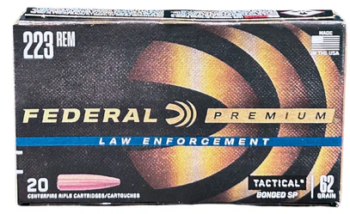 Federal Premium  |  Tactical  LE  |  223 Rem  |  62GR  |    Bonded Soft Point   |  (LE223T3)  |  200rds  |  No Tax Outside NC ($17.70 Savings @ 6% avg)  |  FREE SHIPPING!