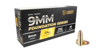 Federated Ordnance  |  9mm  |  124gr  |   FMJ  |  (F09-124-50)    |   1000rds   |   No Sales Tax Outside NC  |   FREE SHIPPING!