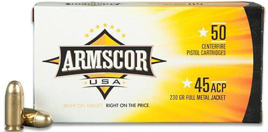 Armscor USA |  45 Auto  |  230gr  |  FMJ  |  (AC45-12N)  |  1000rds  |  No Tax Outside NC ($19.80 Savings @ 6% avg)  |  FREE SHIPPING!