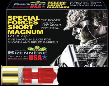 Brenneke  | Special Forces Short Magnum  |  12ga   |  Rifled Slug   |  1-1/4oz.  |  2.75" | 250rds |  (SL-122SFM)  |  No Sales Tax Outside NC  |  INSURED FREE SHIPPING!