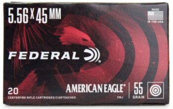 Federal | American Eagle | 5.56 x 45 NATO |  55gr  |  FMJ-BT | (AE193) |  500rds  | No Tax Outside NC ($16.80 Savings @ 6% avg)  |  FREE SHIPPING!