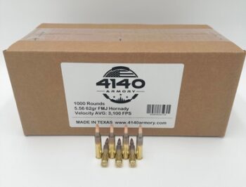 4140 Armory |  5.56 NATO  |  62gr   | Hornady FMJ  |  1000rds  (4140556-62-1000) | Bulk Ammo |  No Tax Outside NC  |  INSURED FREE SHIPPING!