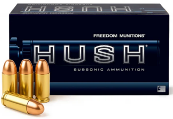 Freedom Munitions |  HUSH  |   9mm  |  165gr  Subsonic  | RN  |  (FMH9R165N50)  |  500rds  |  No Tax Outside NC  |  INSURED FREE SHIPPING!