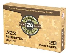 Patriot Sports |  223 Rem  |  55gr  |  FMJ  |  (P223055F)  |  1000rds   |   No Tax Outside NC ($26.40 Savings @ 6% avg)  |   INSURED FREE SHIPPING!