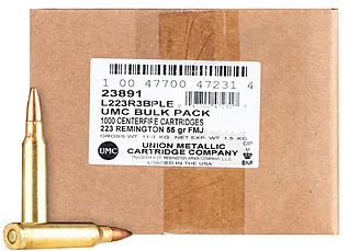 Remington UMC |  223 Rem |  55gr  |  FMJ |  (23891) | 1000rd Loose Pack | No Tax Outside NC  | INSURED FREE SHIPPING!
