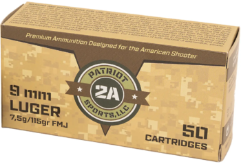 Patriot Sports  |  9mm  |  115gr  |   FMJ  |  (P9MM124F)    |   1000rds   |   No Tax Outside NC ($16.80 Savings @ 6% avg)  |  INSURED FREE SHIPPING!