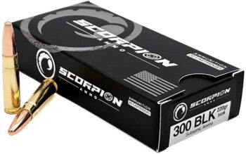 Scorpion |  300 Blackout  |  220gr  Subsonic  | FMJ  |  (300B220-SUB20)  |  400rds  |  No Tax Outside NC  |  INSURED FREE SHIPPING