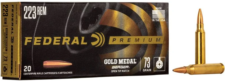 Federal Premium | Gold Medal | 223 Rem | 73GR | Berger Hybrid BT Target | (GM223BH73) | 200rds | No Sales Tax Outside NC | INSURED FREE SHIPPING!